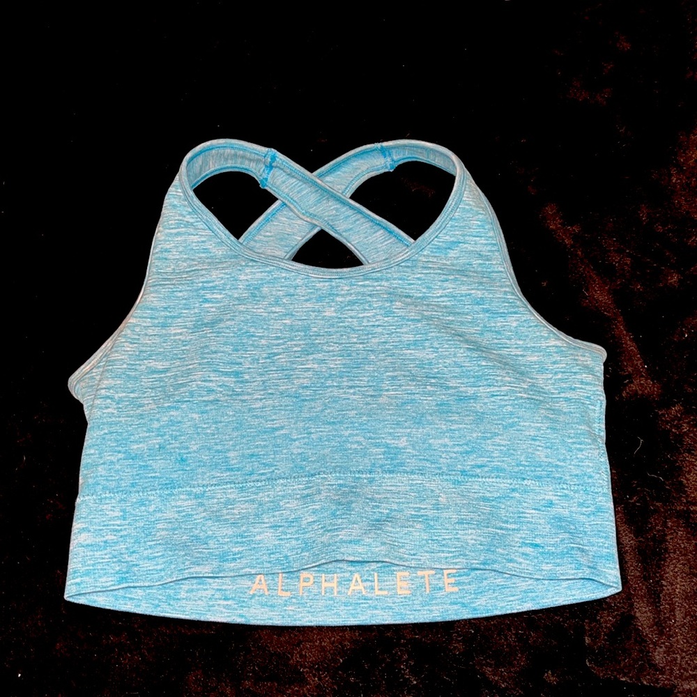 Blue Alphalete Revival sports bra